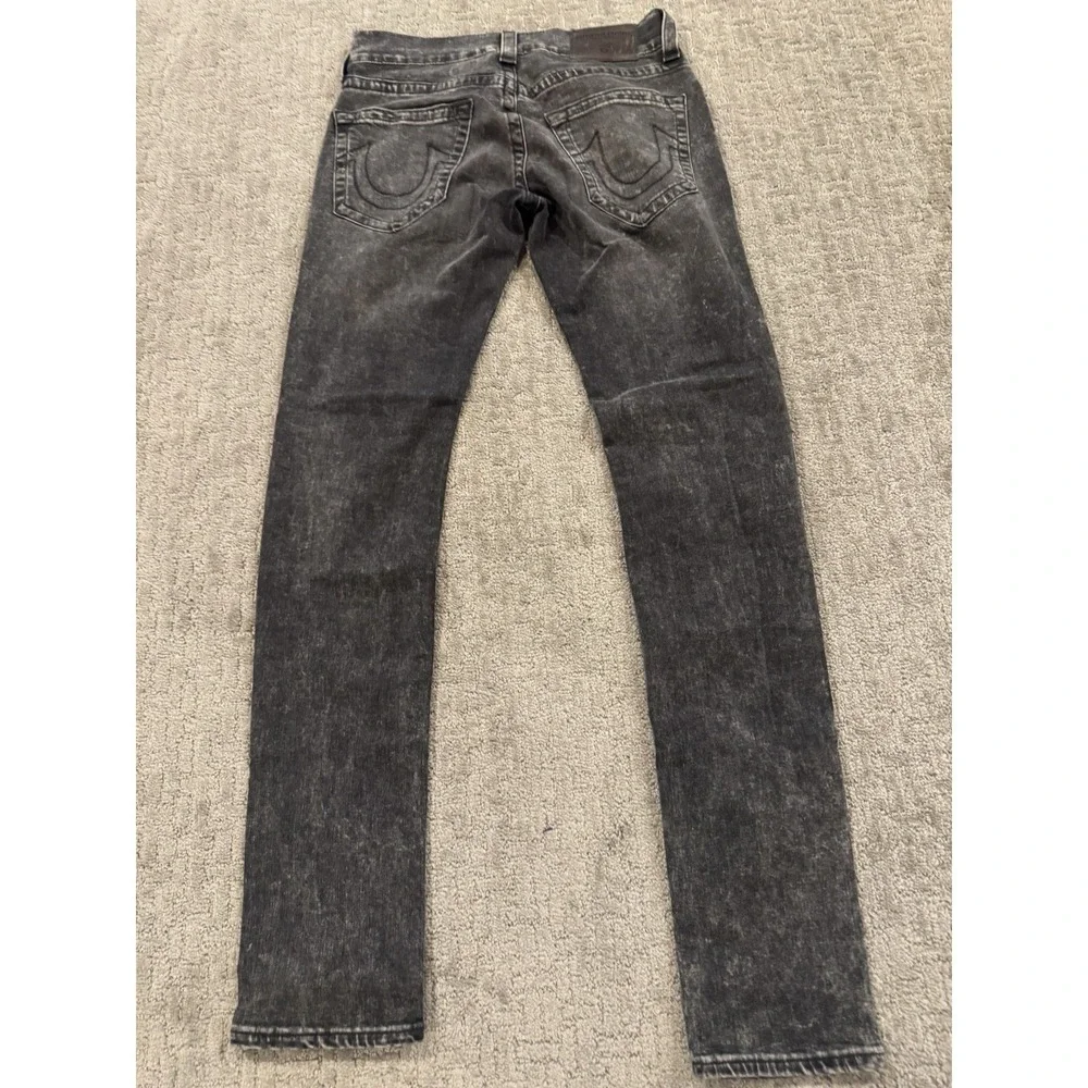 True Religion Rocco 29/33 Skull Jeans Black Wash Relaxed (Y1)